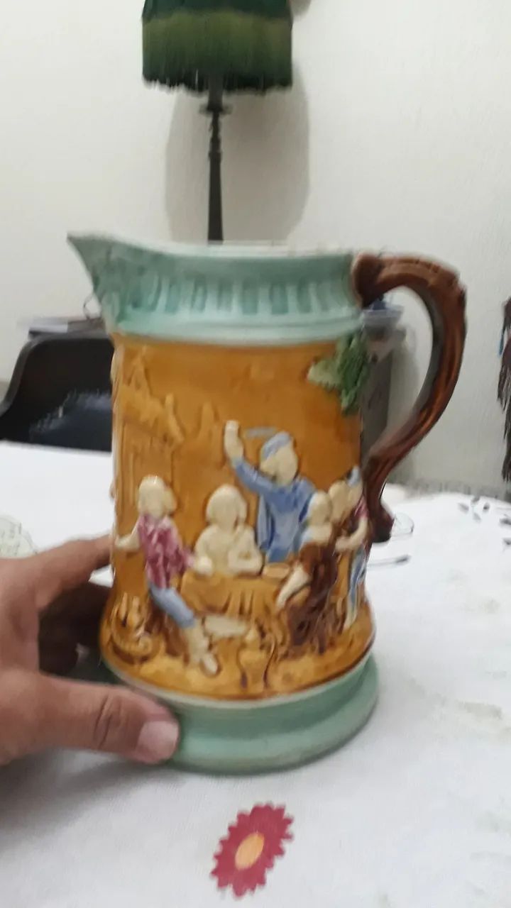 Jarro de faiança  antigo, alemão  - Foto 6