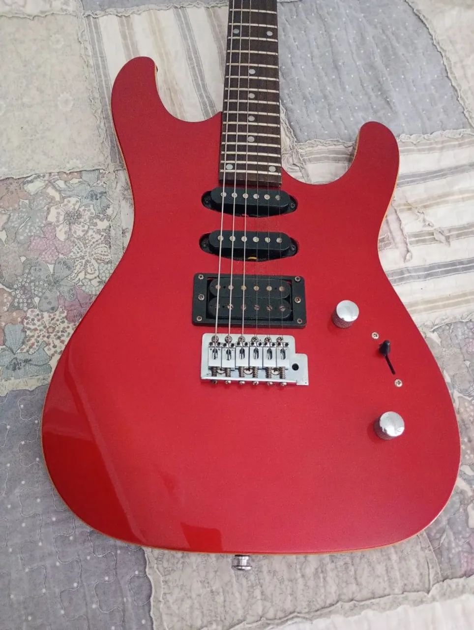 Guitarra Memphis super strato vermelha aceito pedais - Foto 2