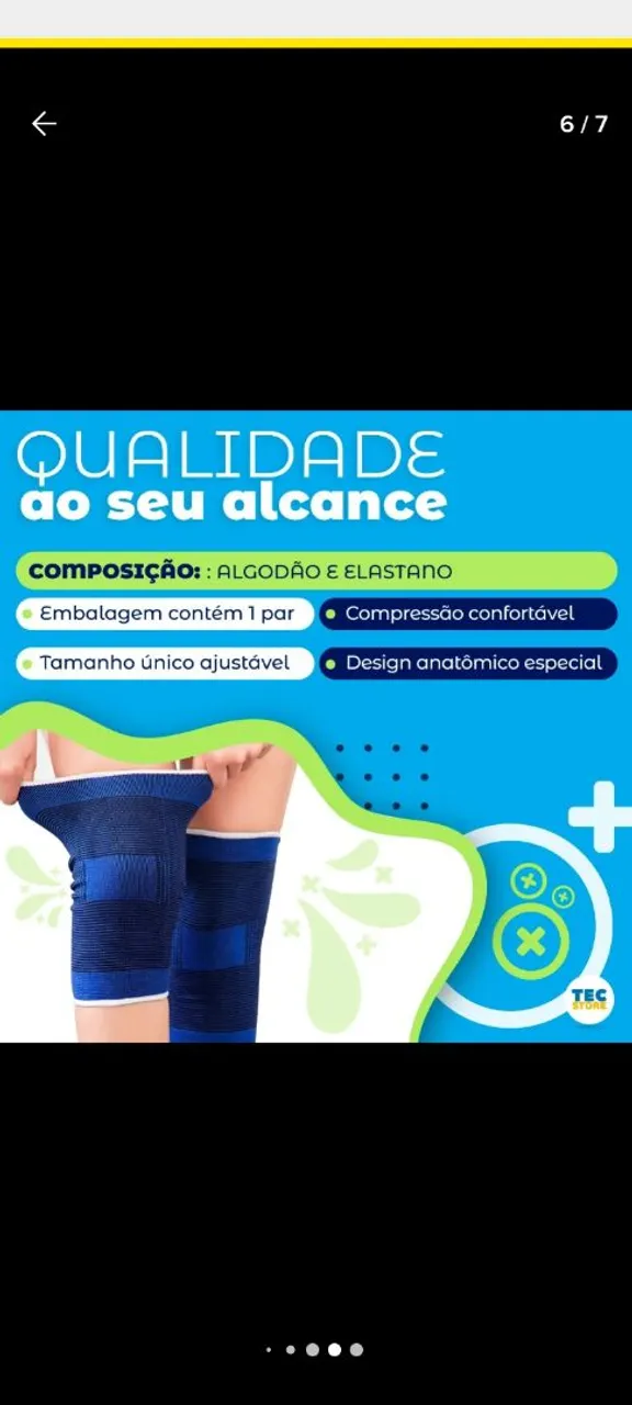 Joelheira de Compressão Anatômica Ajustável - Conforto e Suporte