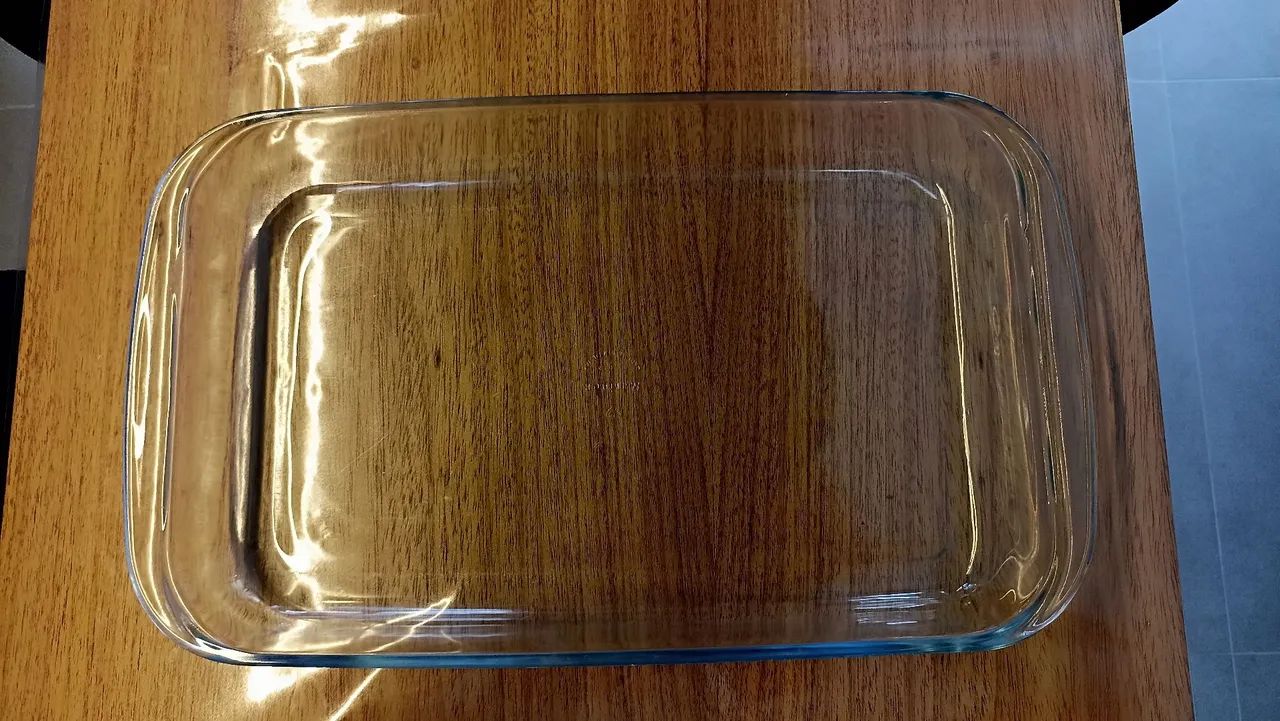 Travessa de vidro marinex retangular 