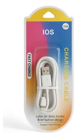 Cabo Fast Charge Turbo Usb Iphone 1m Lightning Compatível Branco - Foto 5