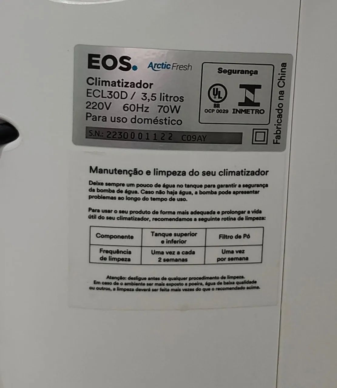 Climatizador de Ar EOS 220v - Foto 3