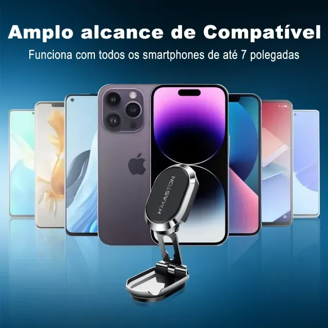 Suporte Magnético Para Carro Dobramento Duplo Suporte Celular