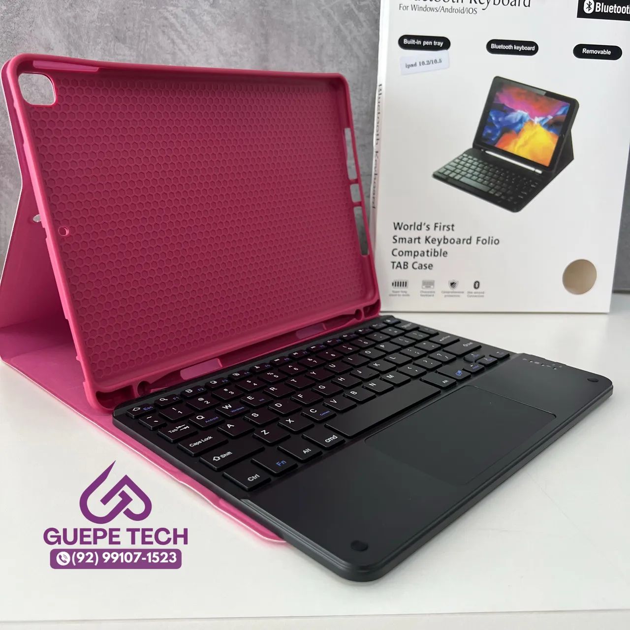 Capa Com Teclado Para IPad 7/8/964317477761410120