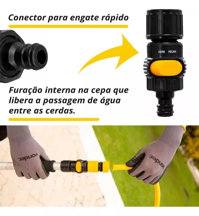 Escova para Lavar Carro com Cabo Extensível aluminoo Lupus  - Foto 3