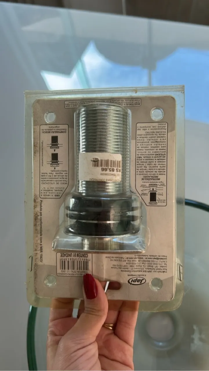 Cuba de vidro redonda com válvula