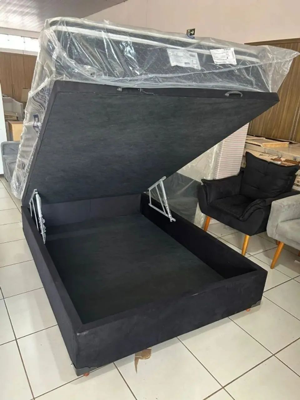 Colchão Casal D33 + Base Box Baú Casal 