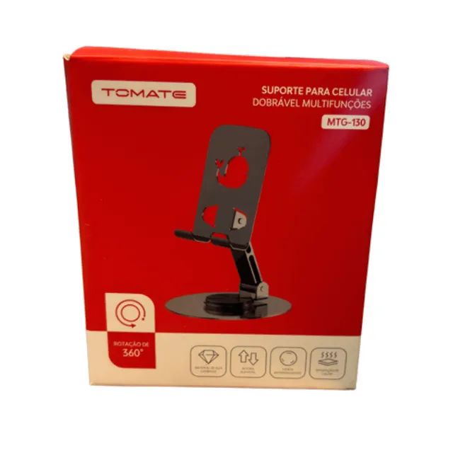 Suporte para Celular Dobrável 360 MTG-130 - Tomate  cod: 4508