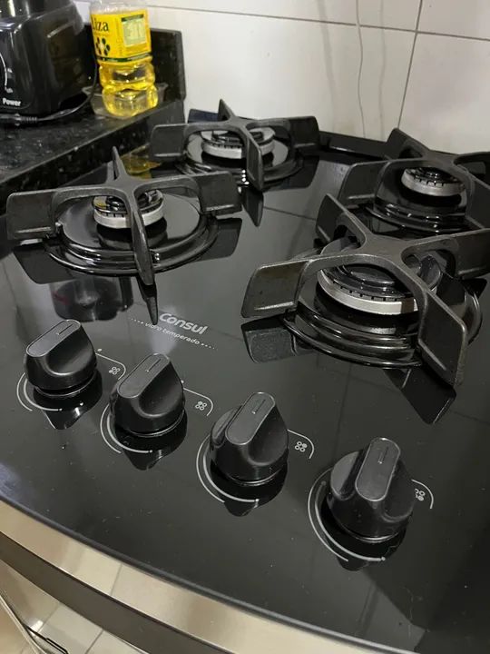 Fogão 4 Bocas inox e vidro cônsul  - Foto 4