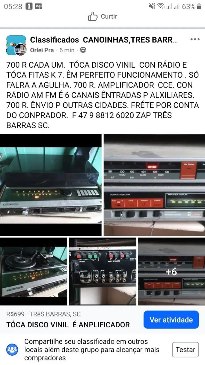 TÓCA DISCO VINIL