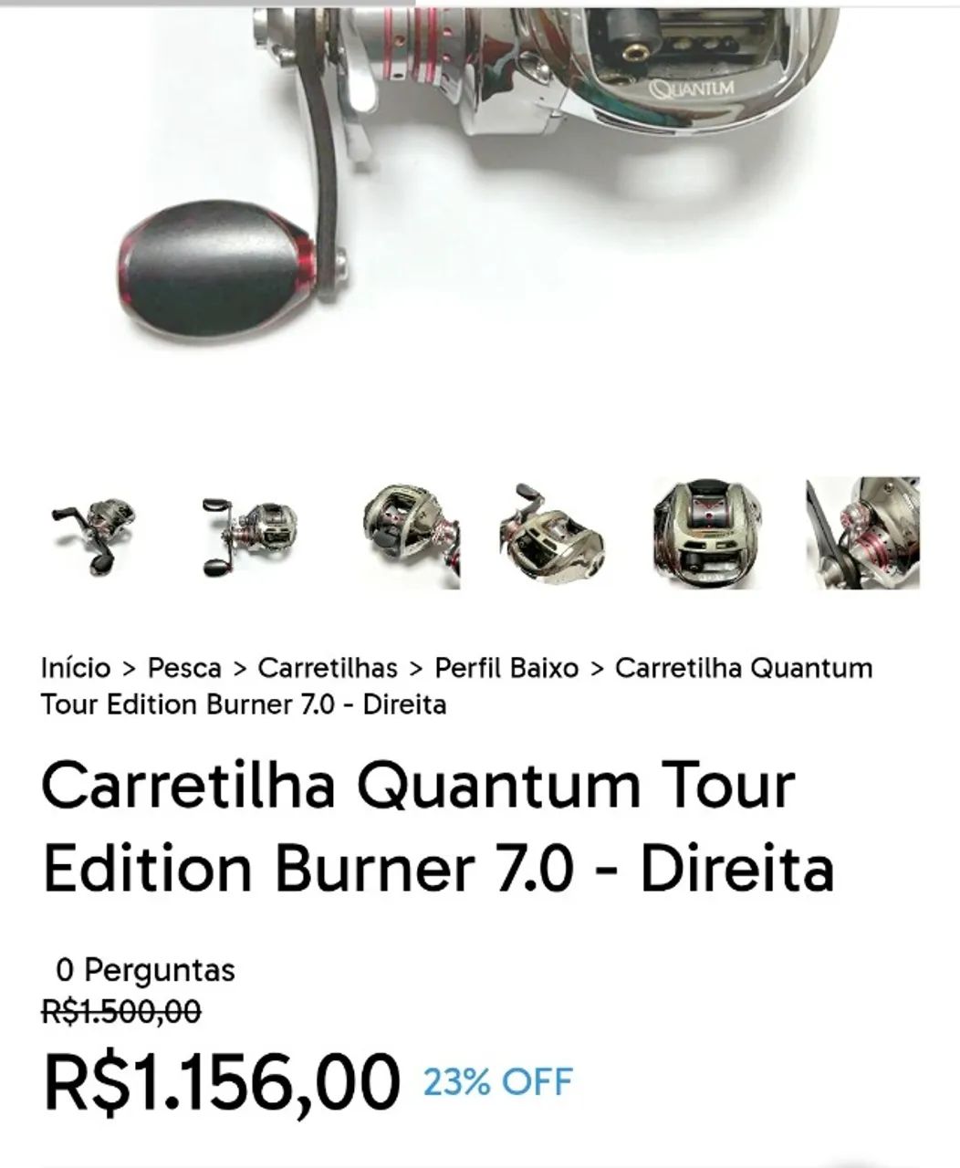 Vara+carretilha LADO DIREITO Caretilha QUANTUM ACS  VARA DOURADO 30 LB  - Foto 5