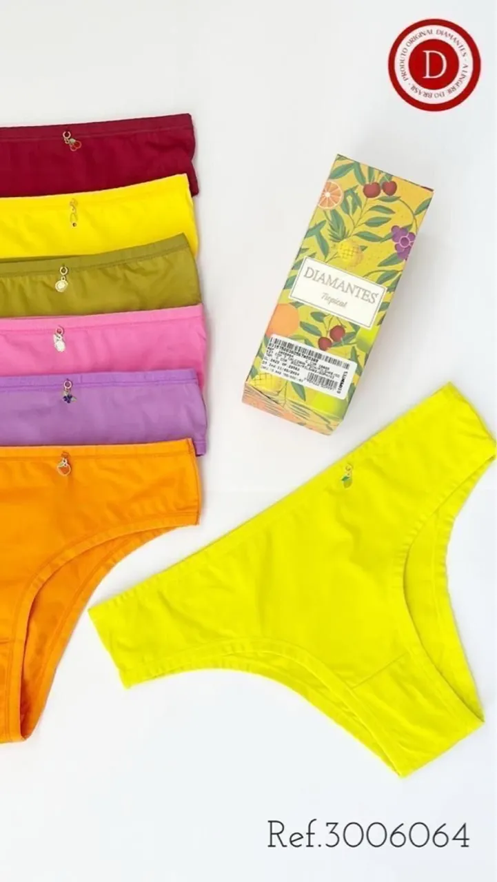 Calcinhas Diamantes Tropical - Cores Vibrantes