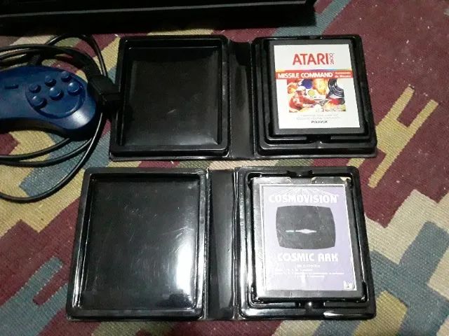 Vídeo Game Atari 2600, Polivox +2 jogos nas caixas e 1 controle Compatível, funcionando, l - Foto 5