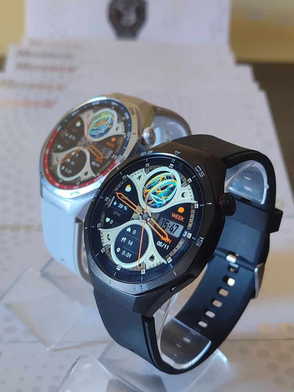 RELÓGIO Smartwatch MA32 MICROWEAR TELA AMOLED REDONDO NOVO NA CAIXA  - Foto 2