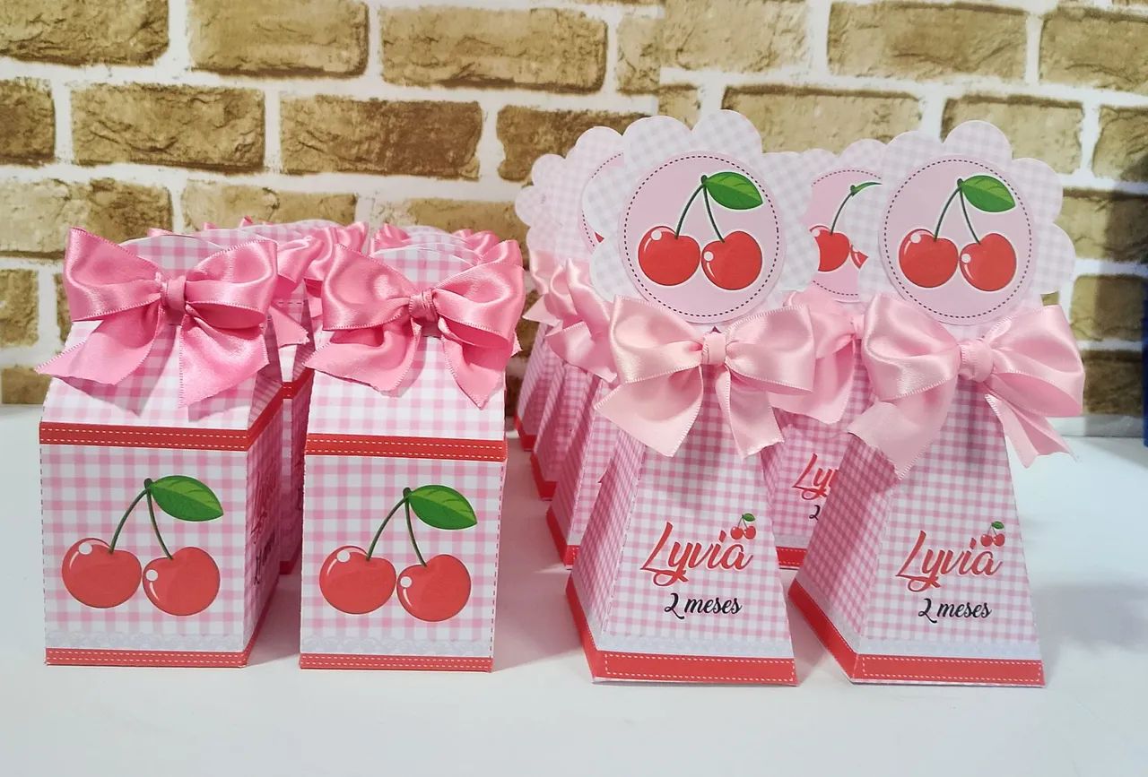 Caixinhas Personalizadas Tema Cerejinha  - Foto 4