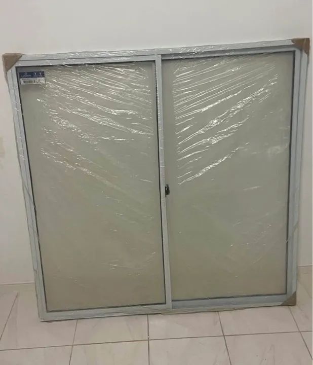 Janela alumínio branco 120x120 nova - Foto 2