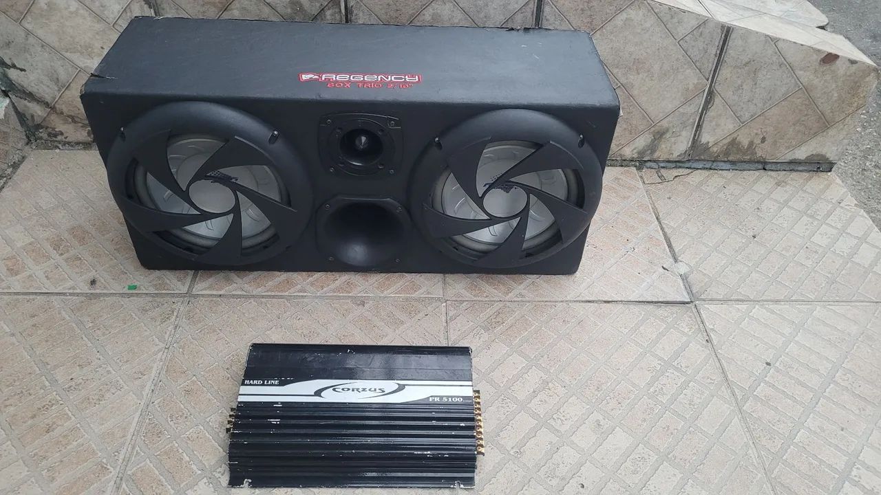 Caixa de som automotivo trio 