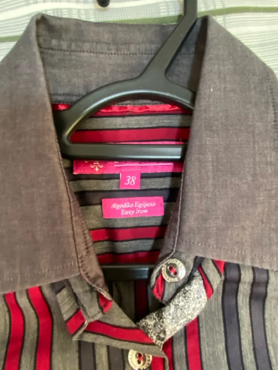 Camisa Dudalina original listrada Algodão Egípcio - Tamanho 38