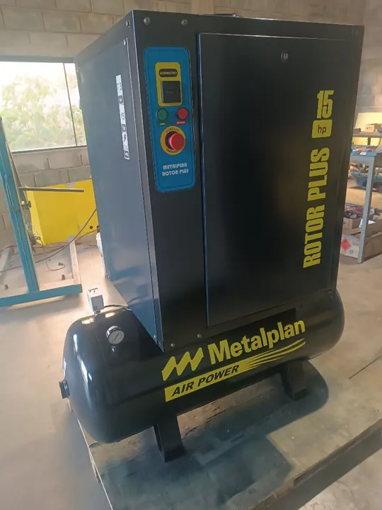 Compressor de parafuso metalplan 15hp/7.5bar/220v.