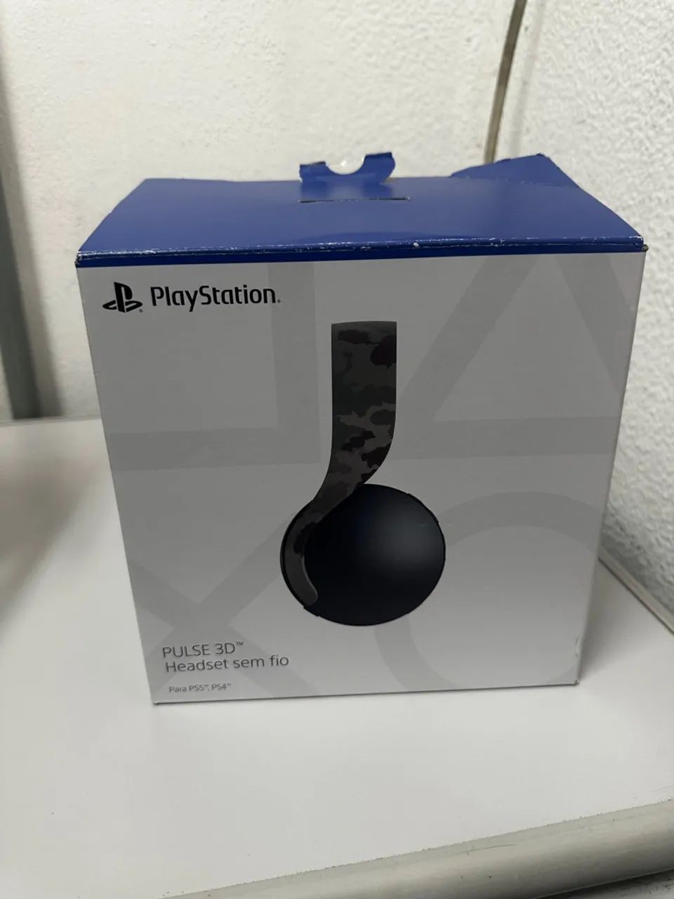 Headset Sem Fio Sony Pulse 3d Cor Cinza Camuflado Ps5