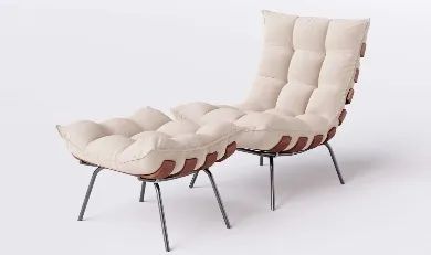 Poltrona Costela Veludo NOVO