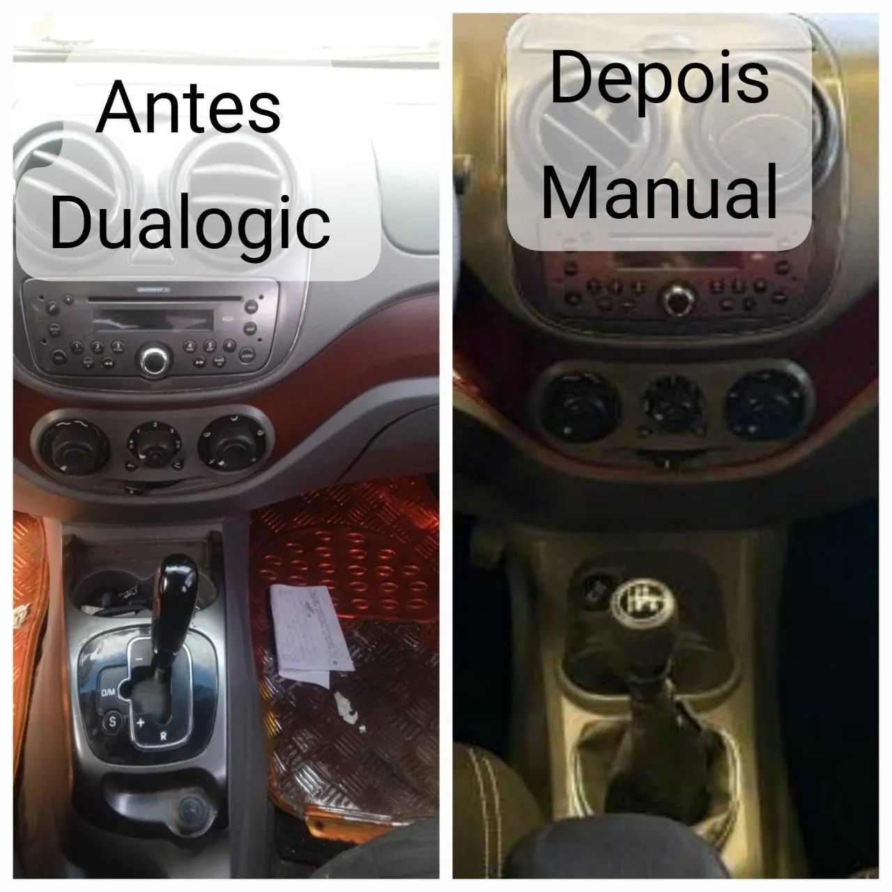 Transformação de câmbio Dualogic ou Imotion para o Manual  - Foto 3