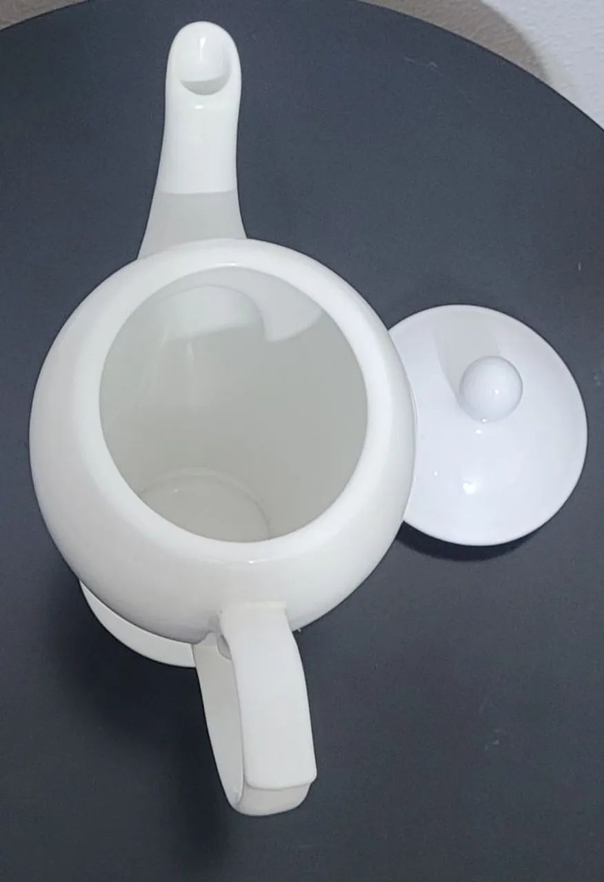 Bule de Porcelana Branco Oxford - Foto 5