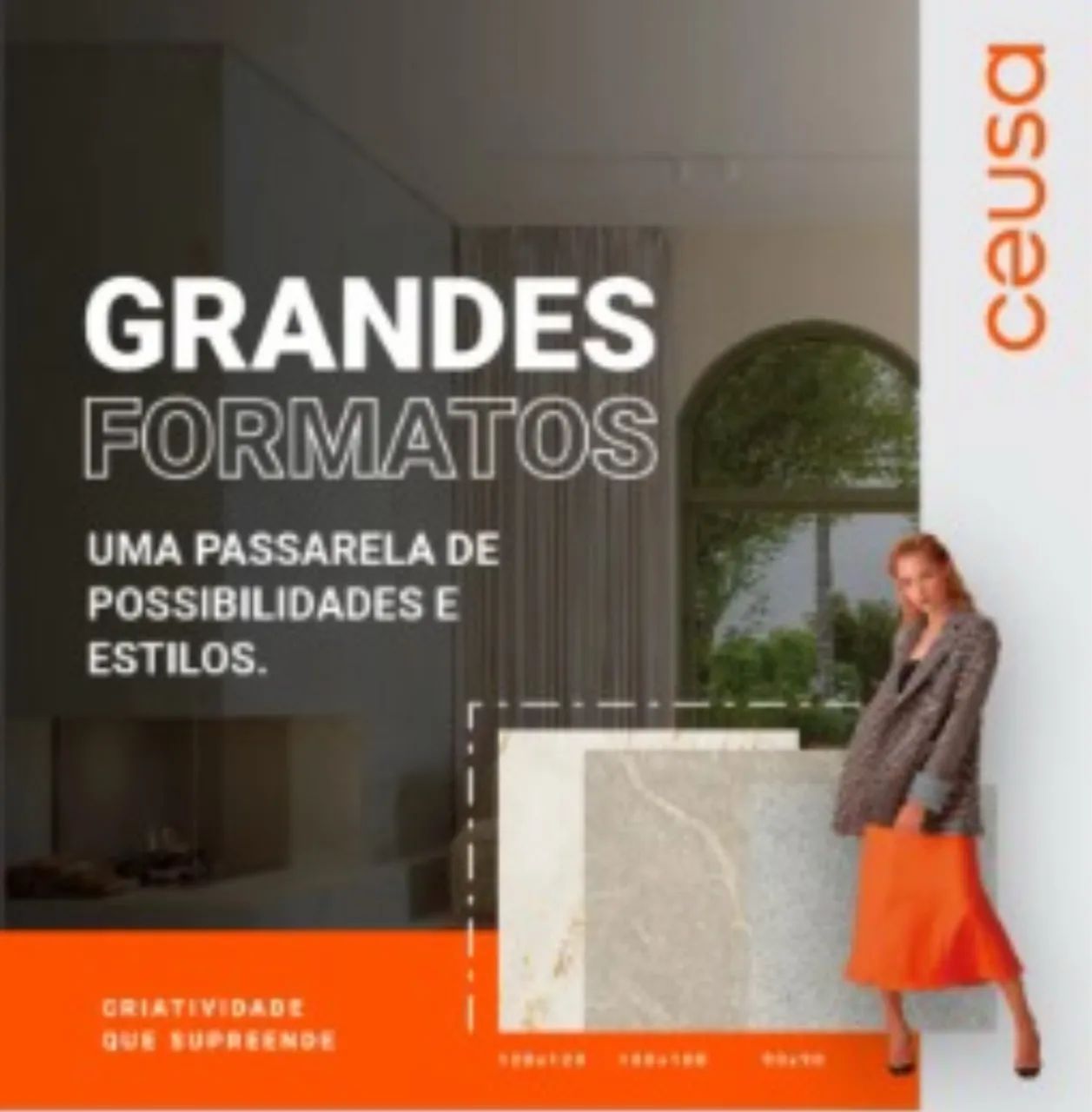 Super Black Friday Porcelanato Ceusa 90x90 cinza de R$ 95,00 por R$ 50,00 - Foto 2