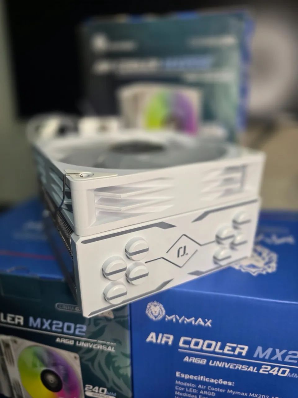 Air Cooler Mymax MX202 ARGB Universal 120mm - Branco - Foto 3