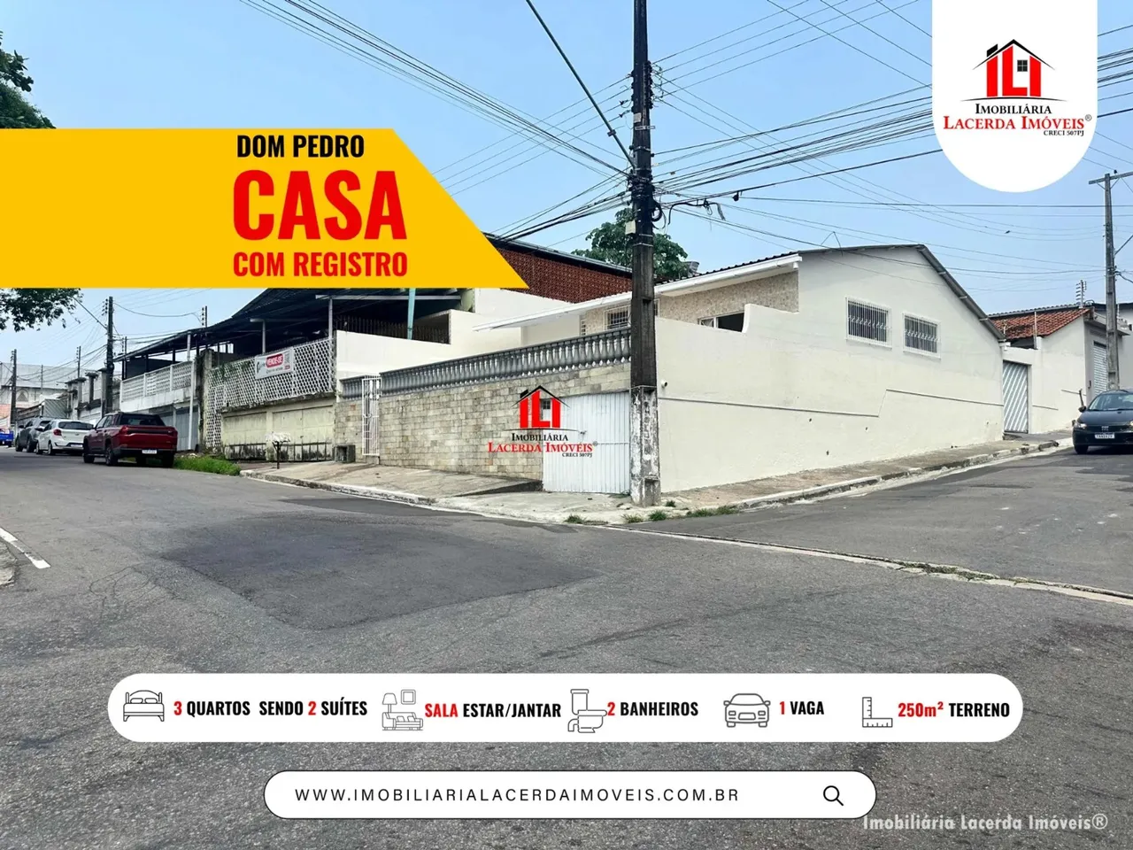 Casa com 3 Qts (2 Suítes) no Dom Pedro com Registro de Imóveis
