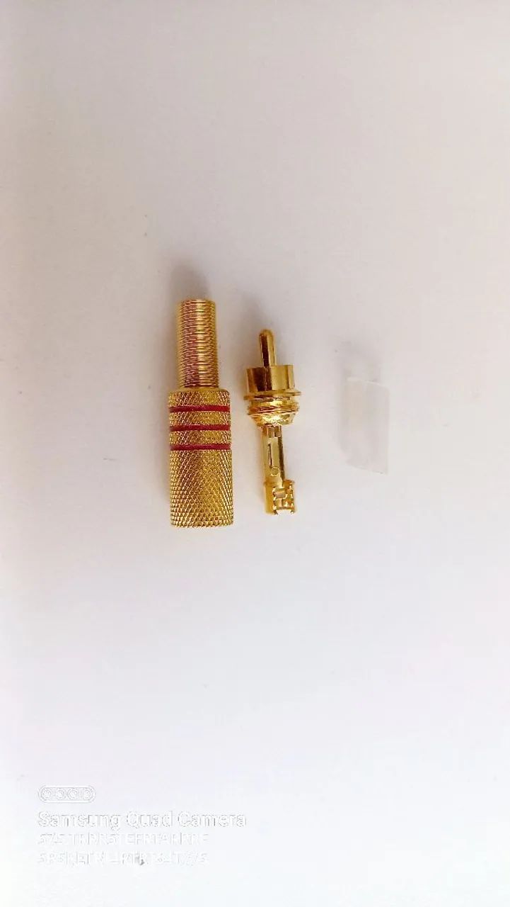 Plug conector macho Rca gold 6mm - Foto 3