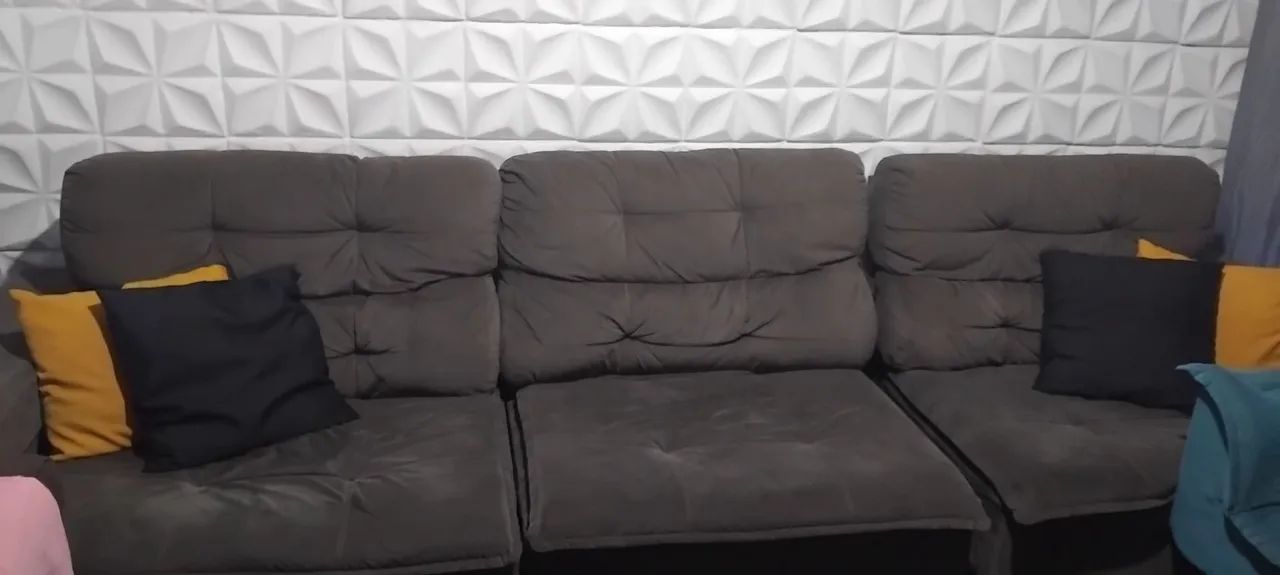 Sofá 3 lugares confortável e moderno - Foto 3