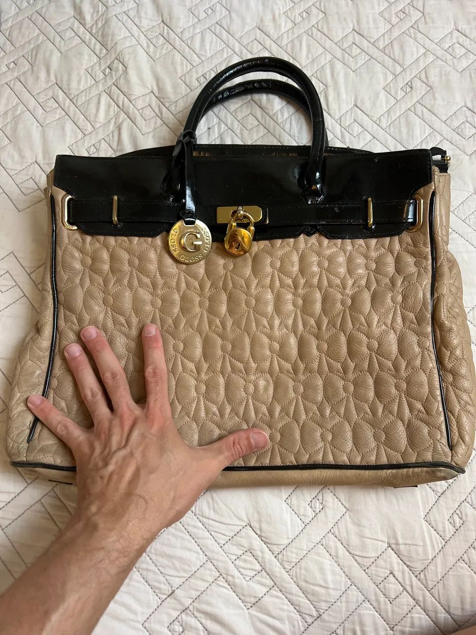 Bolsa grande em couro estilo Hermes  - Foto 2