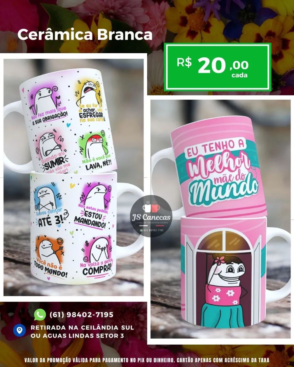 Caneca dia das mães flork 