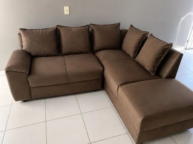 sofa L canto promocao semana cores entrega 