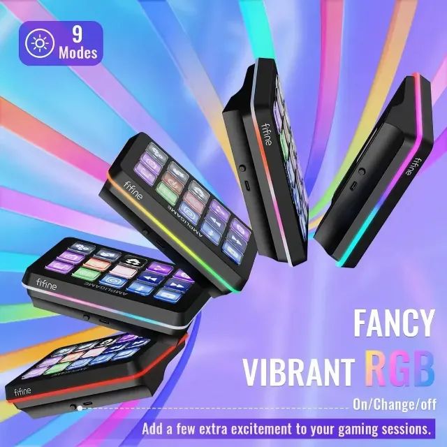 Stream Deck Fifine D6 Mesa Controladora 15 Teclas PT-BR Ampligame - Foto 2