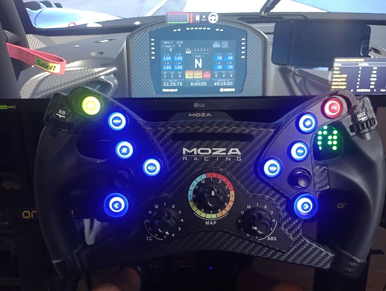 Base Moza r16 V2 , aro Moza ks e aro pra drift - Foto 4