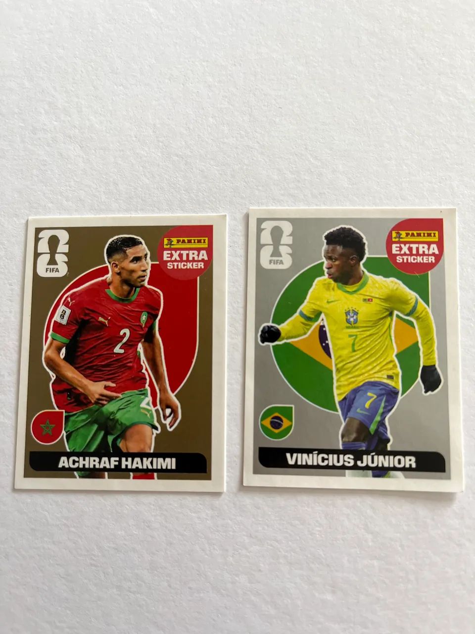 Figurinha legend Hakimi Gold e Vini Júnior Prata copa 2026 