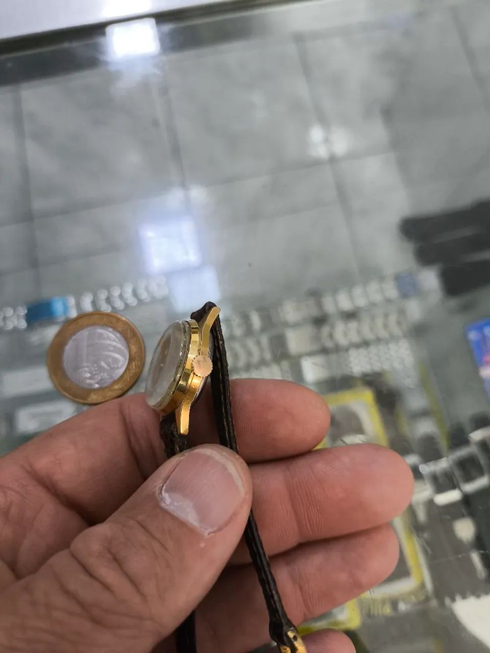 Relógio Mondaine a corda foleado  funcionando  - Foto 4