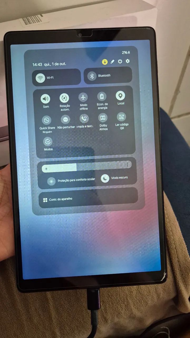 Tablet Samsung Galaxy A7 Lite acompanha teclado - Foto 3