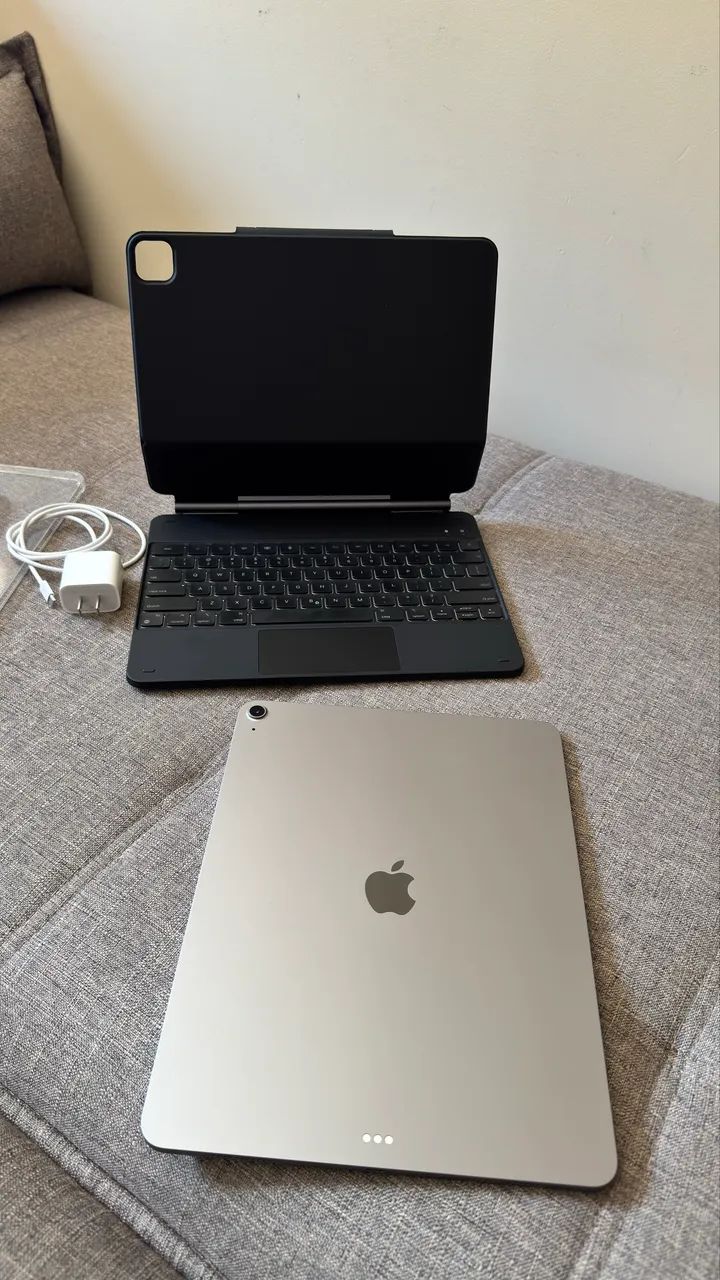 iPad Air 13 Polegadas M3 128GB + Teclado Bluetooth + Capa | Estado de Novo - Foto 5