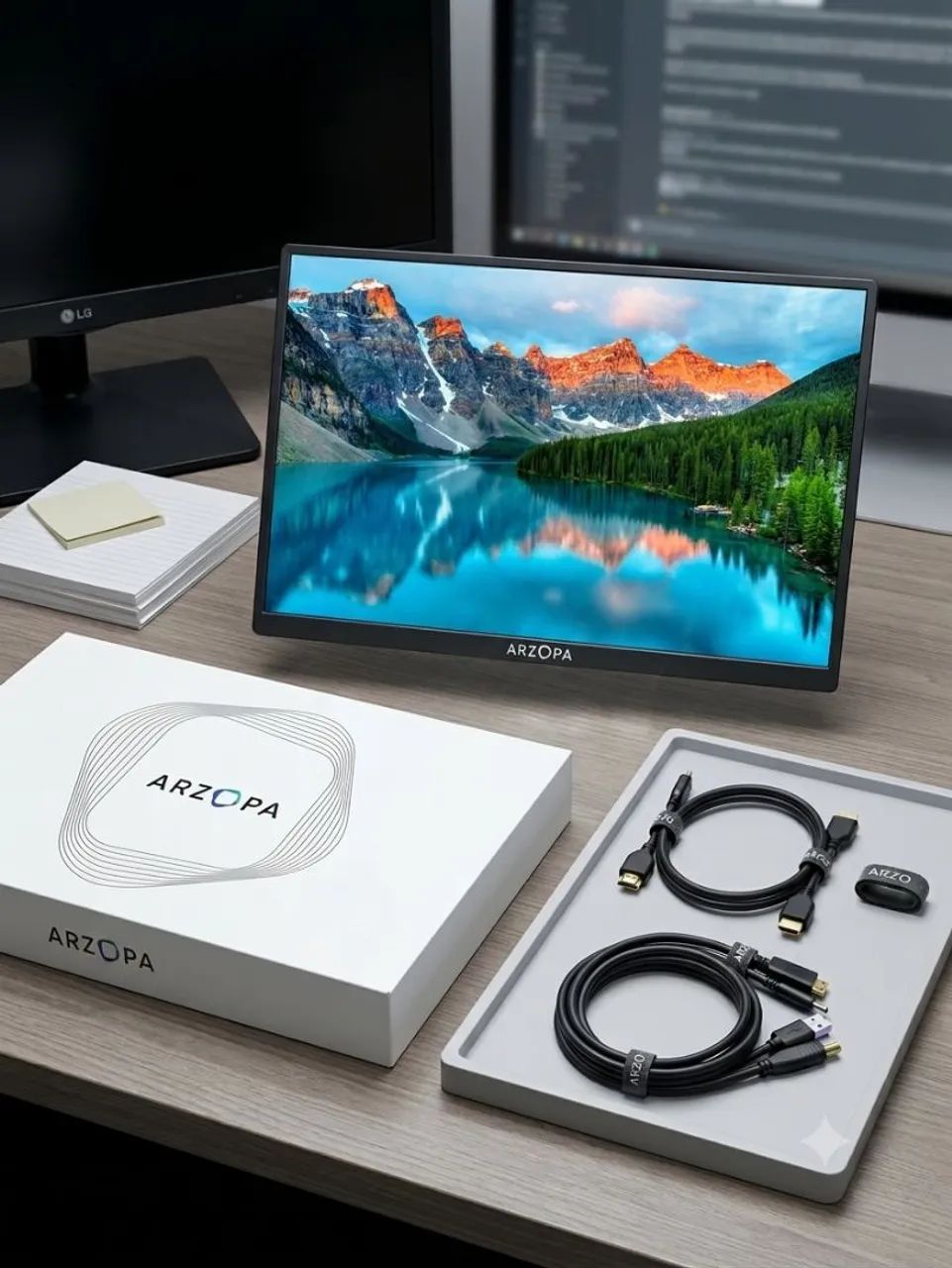 Monitor Arzopa com tela de 14" 60Hz e resolução Full HD