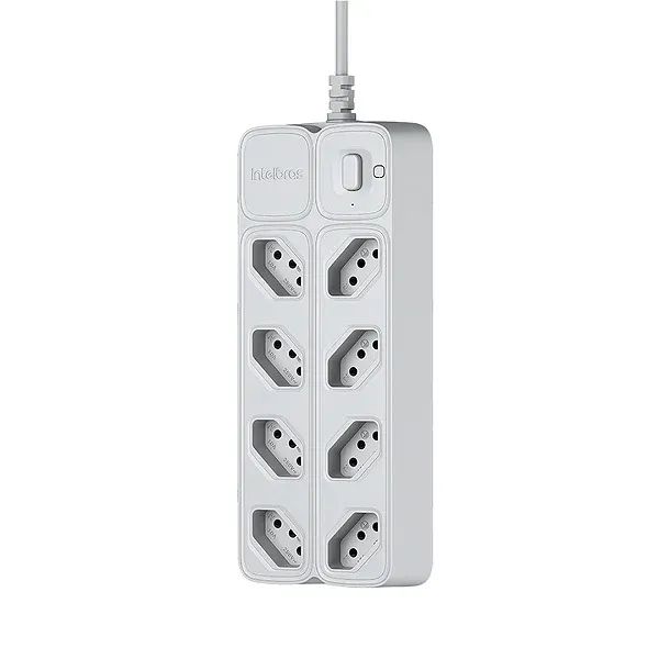 Protetor Eletrônico 8 Tomadas Bivolt com Chave Inteligente Sem Fusivel Branco - Intelbras  - Foto 3