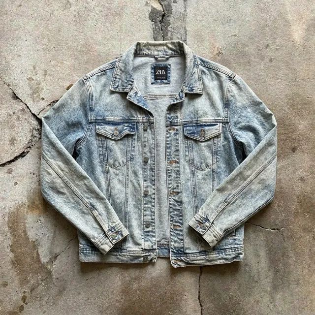 jaqueta jeans zara estonada gg