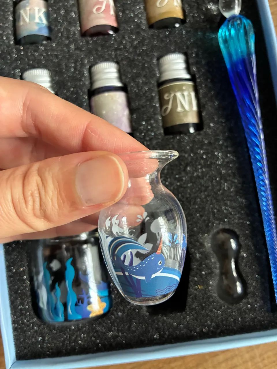Kit caneta de vidro + tintas e acessórios  - Foto 4
