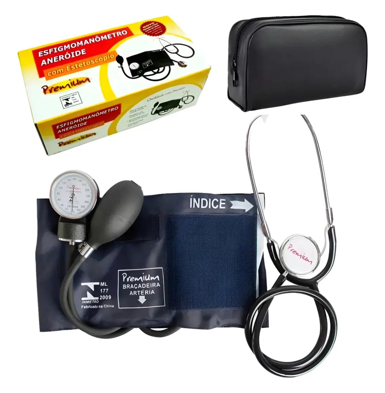 Kit Esfigmomanômetro Aparelho De Pressão e Estetoscópio