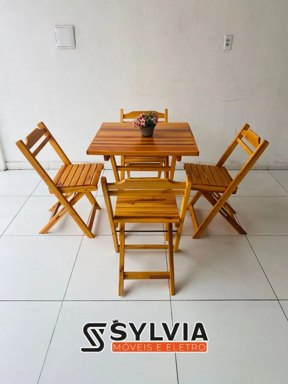Conjunto dobrável madeira pereira  - Foto 2
