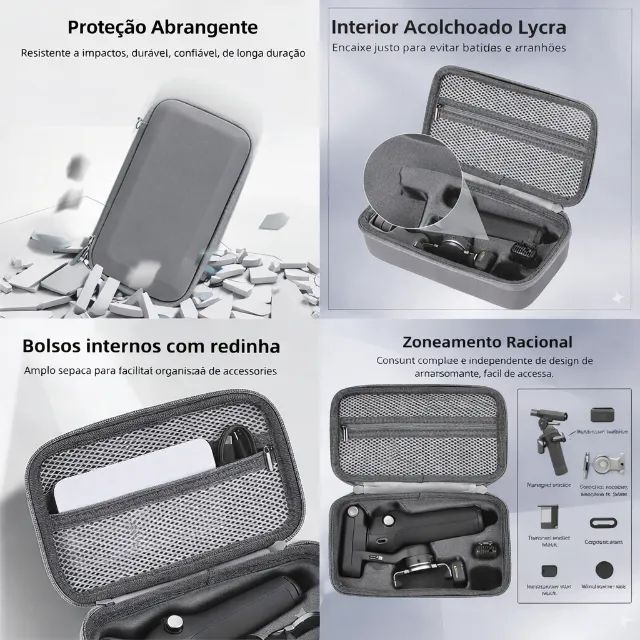 1 Bolsa Bag Estojo COMPATÍVEL APENAS com Estabilizador de Imagens Dji Osmo Mobile 7,7p,8p - Foto 2