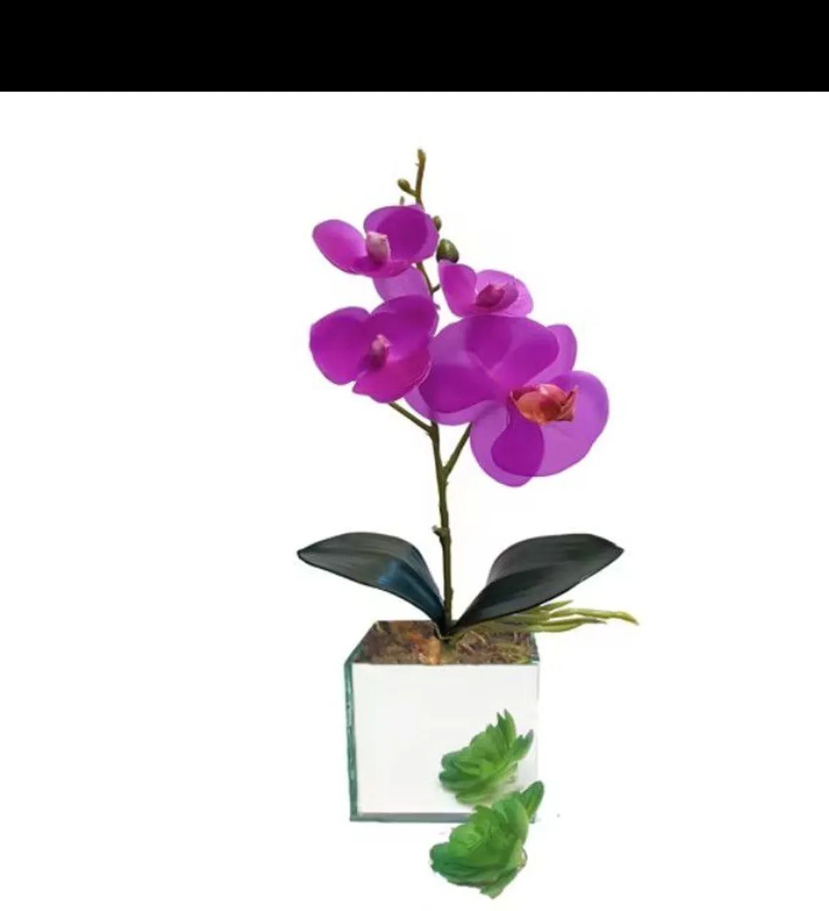 Vasinhos lindos de vidro com plantas artificial - Foto 5