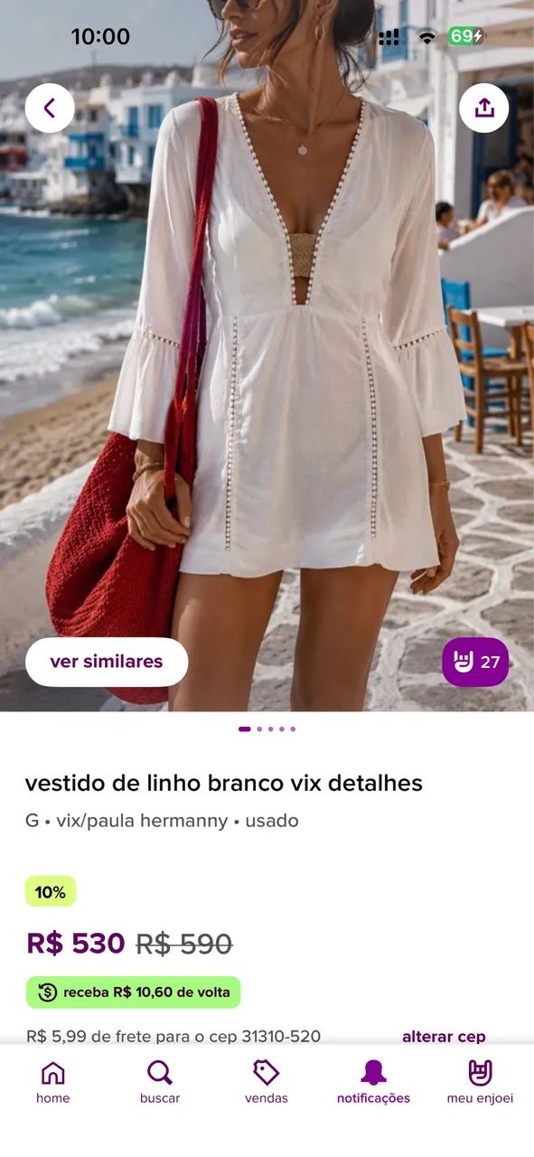 Vestido Vix paula enjoei Thamires 